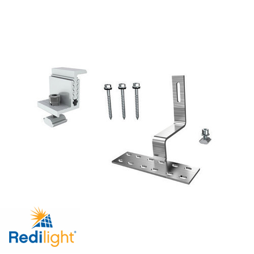 Cyclone rated solar panel mounting brackets for Redilight solar powered lighting solution