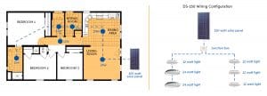 Solar Lighting Layout For Three Bedroom House
