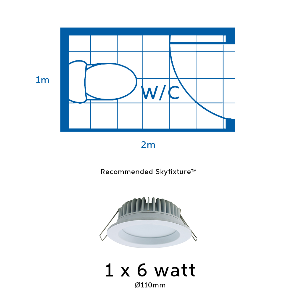 6 watt led light for bathroom or toilet or water closet